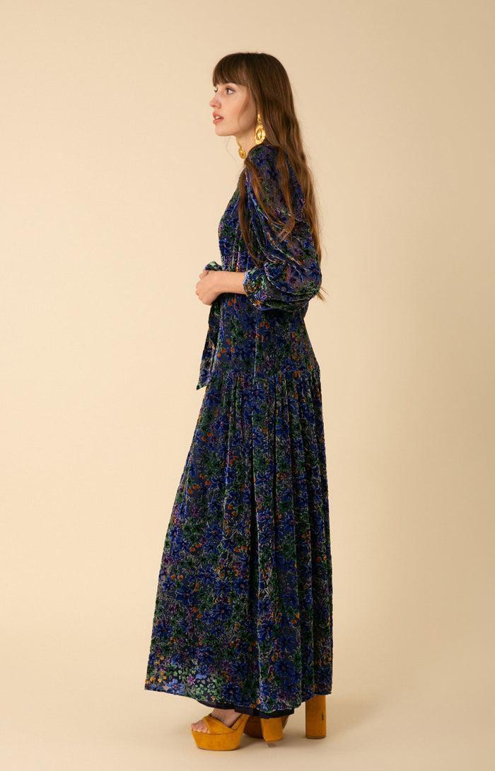 Hale Bob Heloise Velvet Burnout Maxi Dress