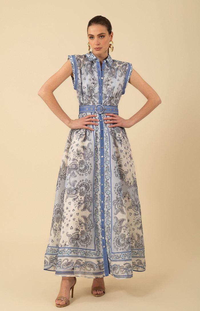 Hale Bob Holland Organza Maxi Dress