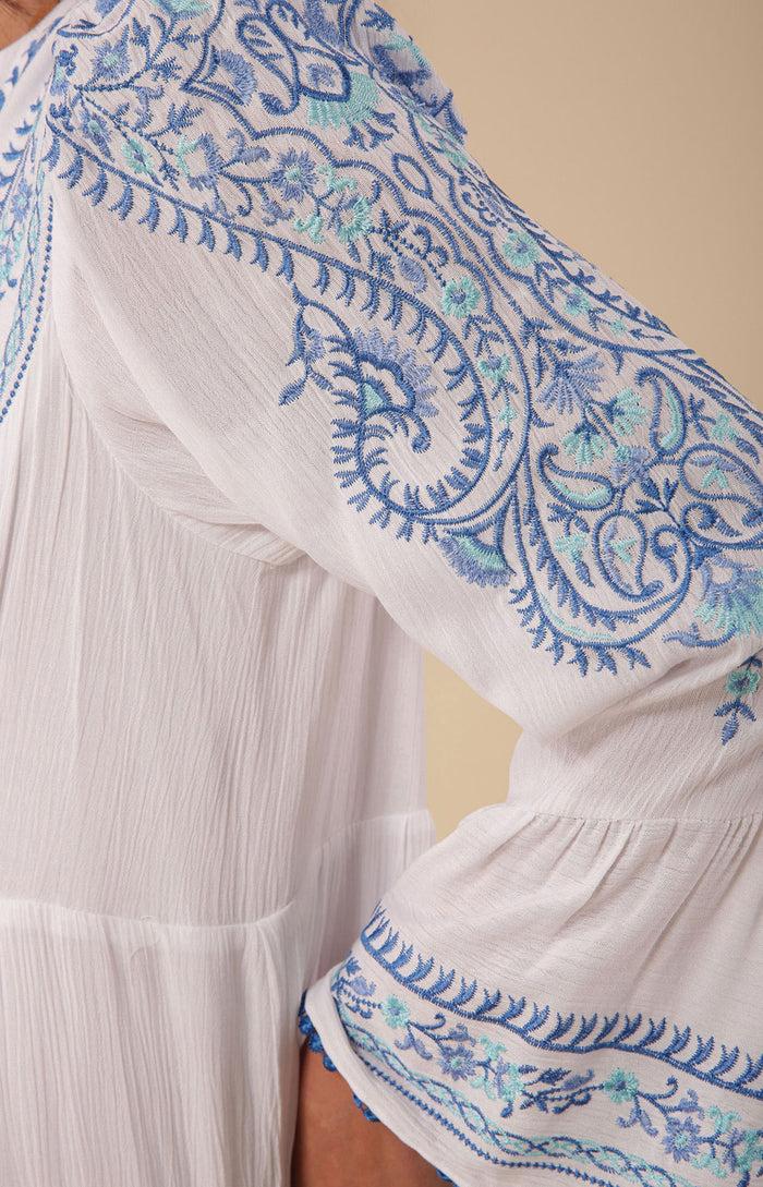 Hale Bob Isabel Embroidered Maxi Dress