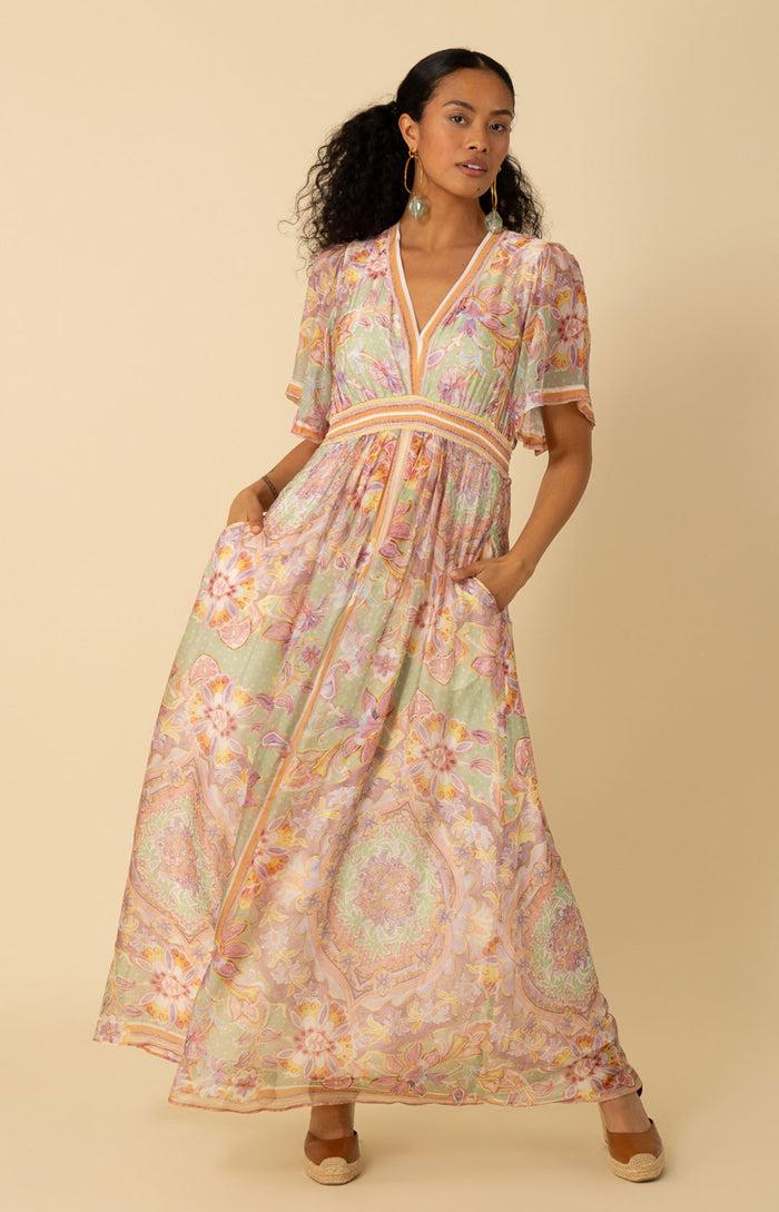 hale bob Jaliyah Chiffon Dress Maxi