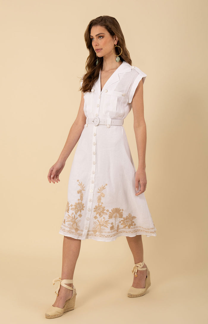 Hale Bob Jane Embroidered Midi Dress