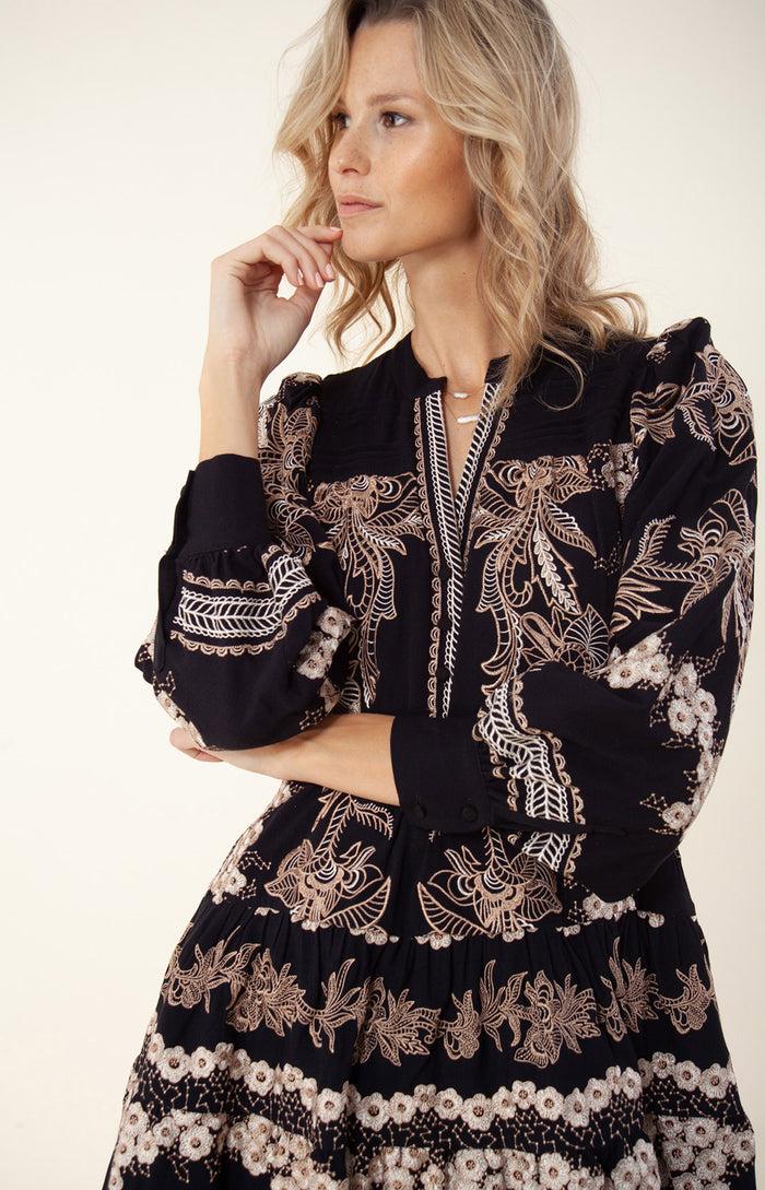 Hale Bob Janina Embroidered Dress