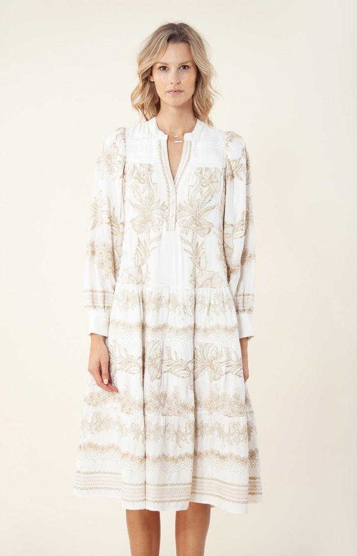 Hale Bob Janina Embroidered Midi Dress