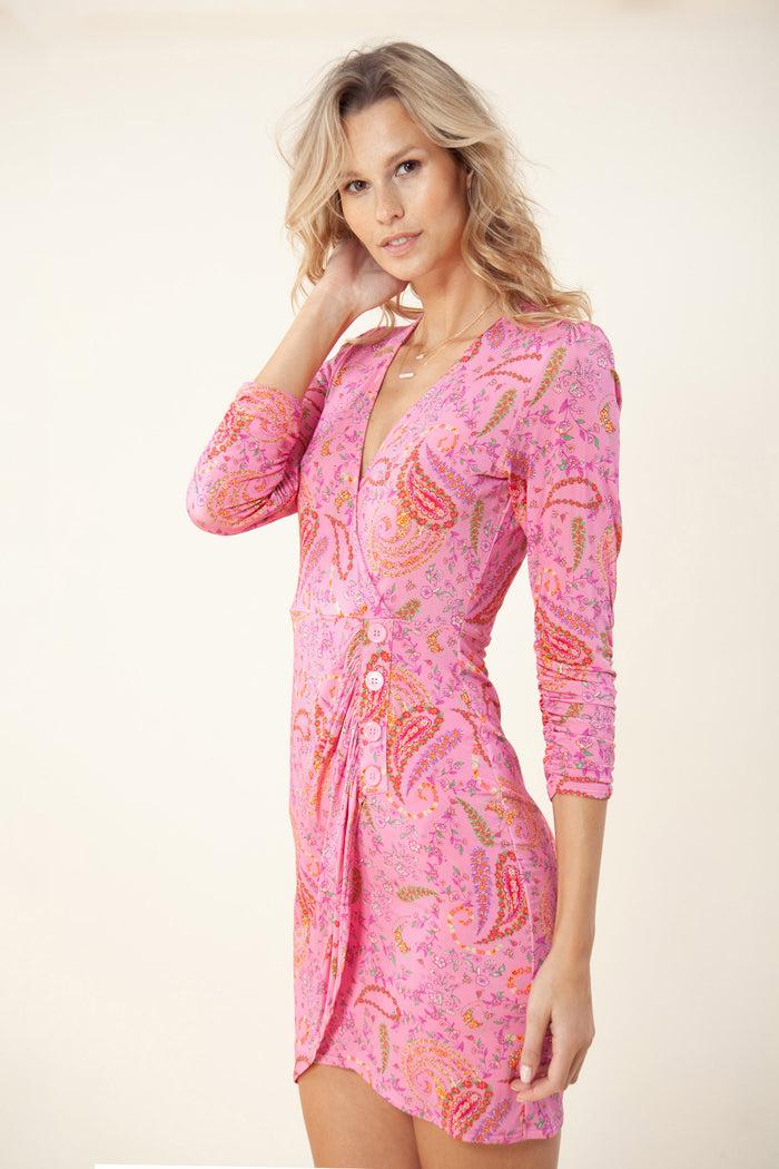 Hale Bob Jasmine Draped Jersey Dress