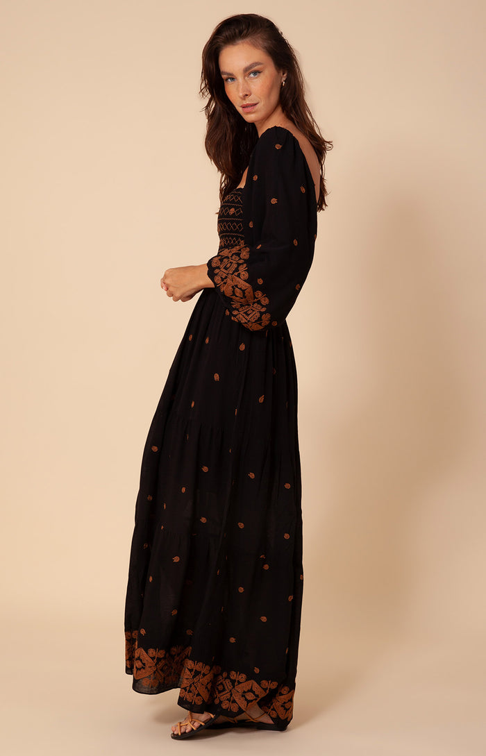 Hale Bob Jayden Embroidered Maxi Dress