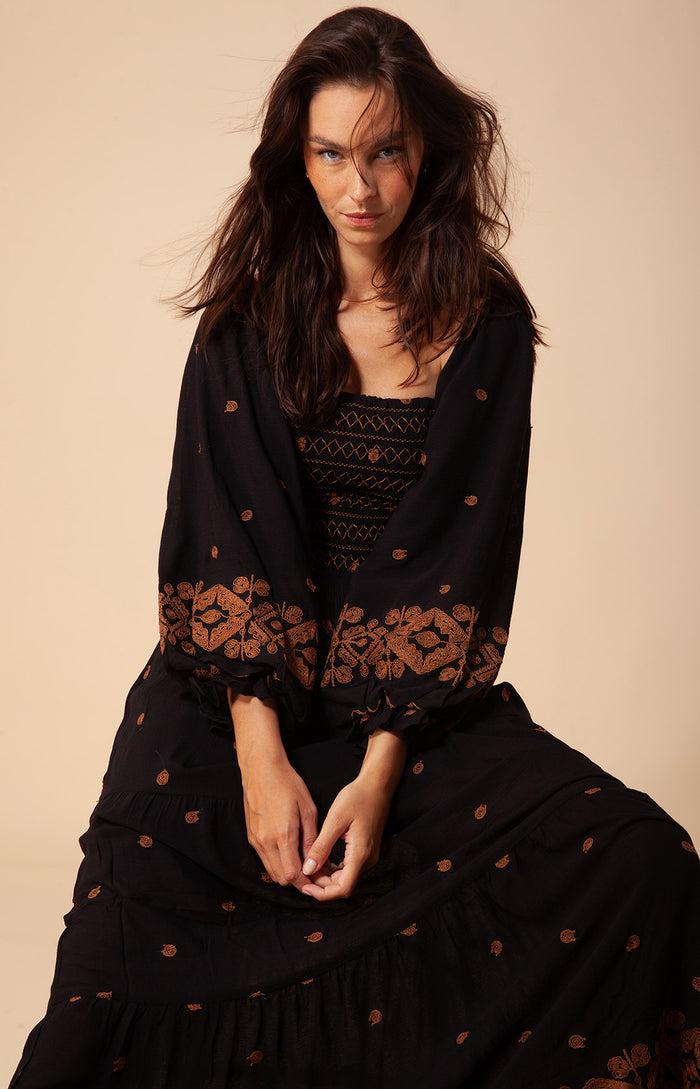 Hale Bob Jayden Embroidered Maxi Dress