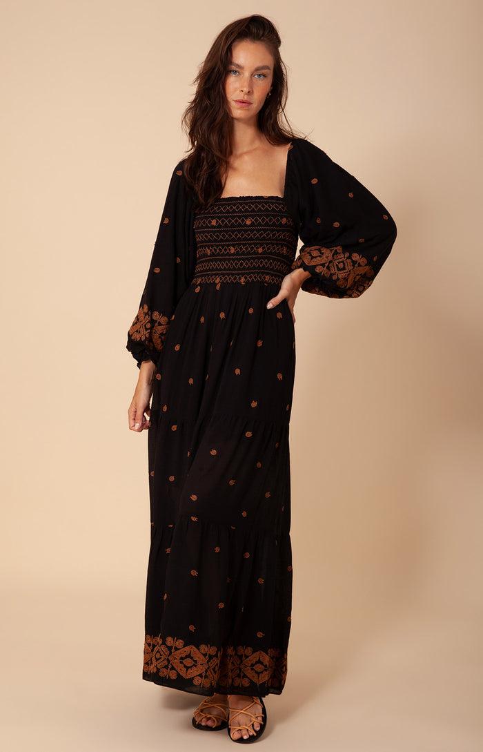 hale bob Jayden Embroidered Maxi Dress