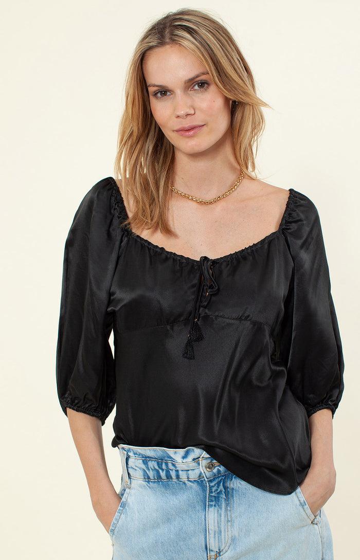 hale bob Jenese Solid Silk Top
