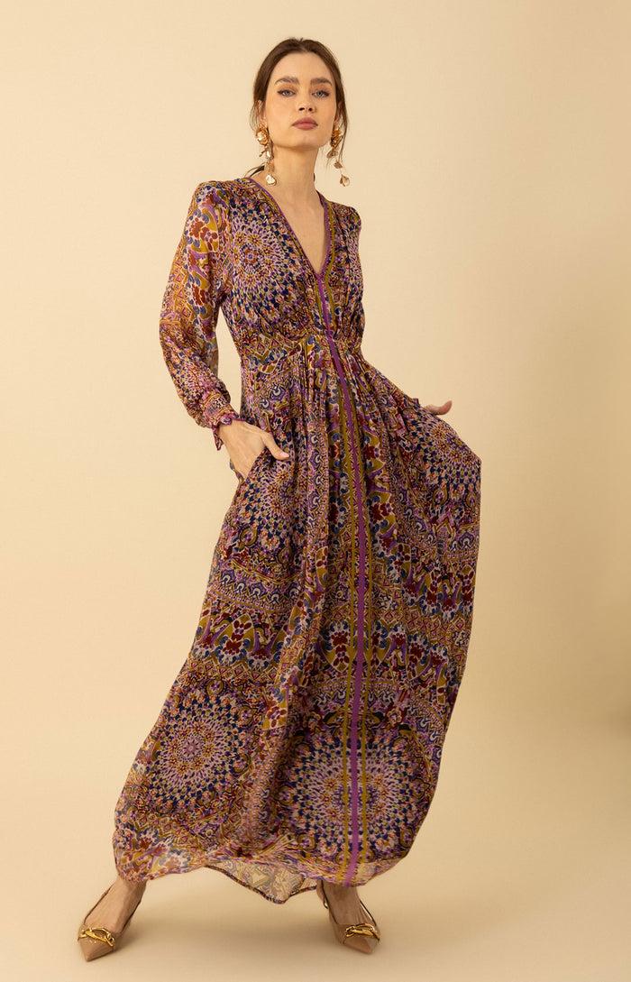 Hale Bob Jennifer Chiffon Maxi Dress