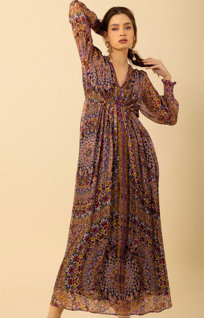 Hale Bob Jennifer Chiffon Maxi Dress