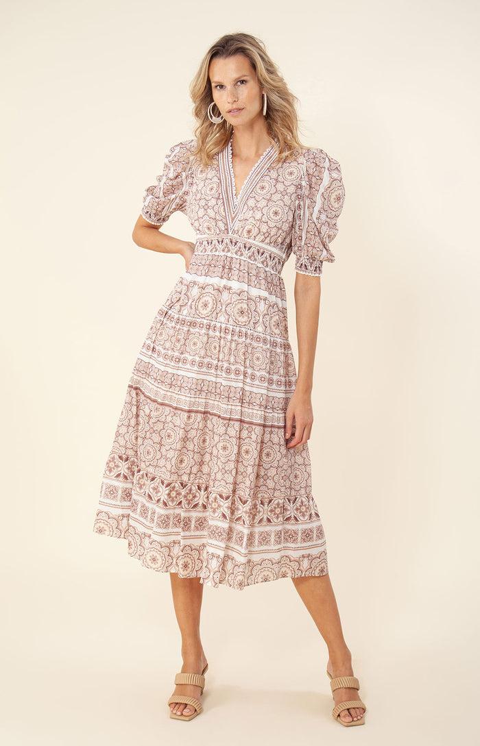 hale bob Jessamy Tiered Midi Dress
