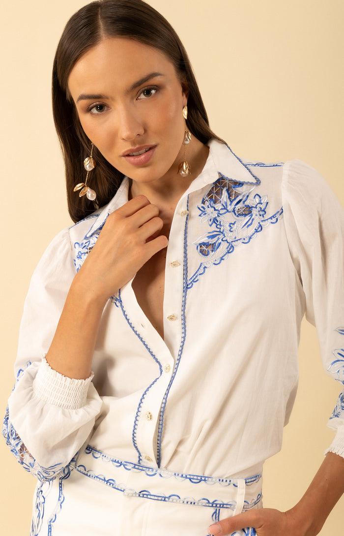 Hale Bob Jianna Embroidered Top
