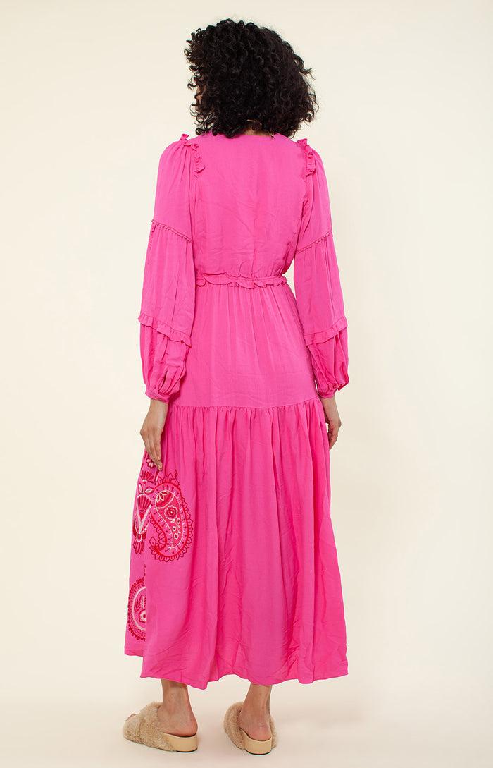 Hale Bob Josephine Embroidered Maxi Dress