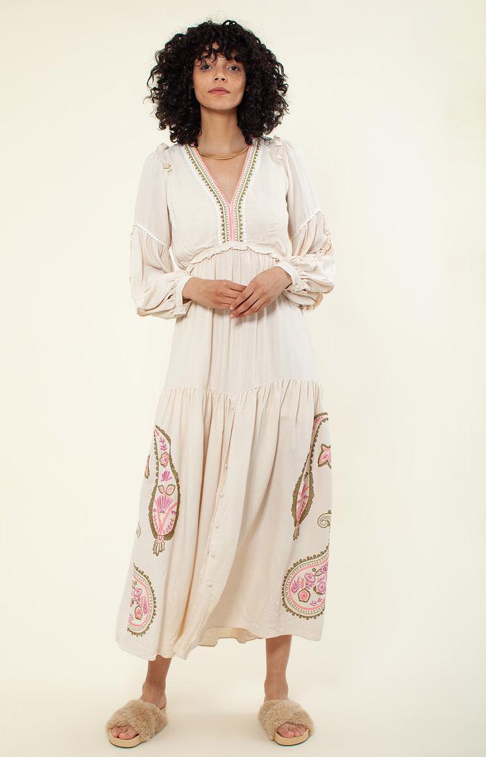 Hale Bob Josephine Embroidered Maxi Dress