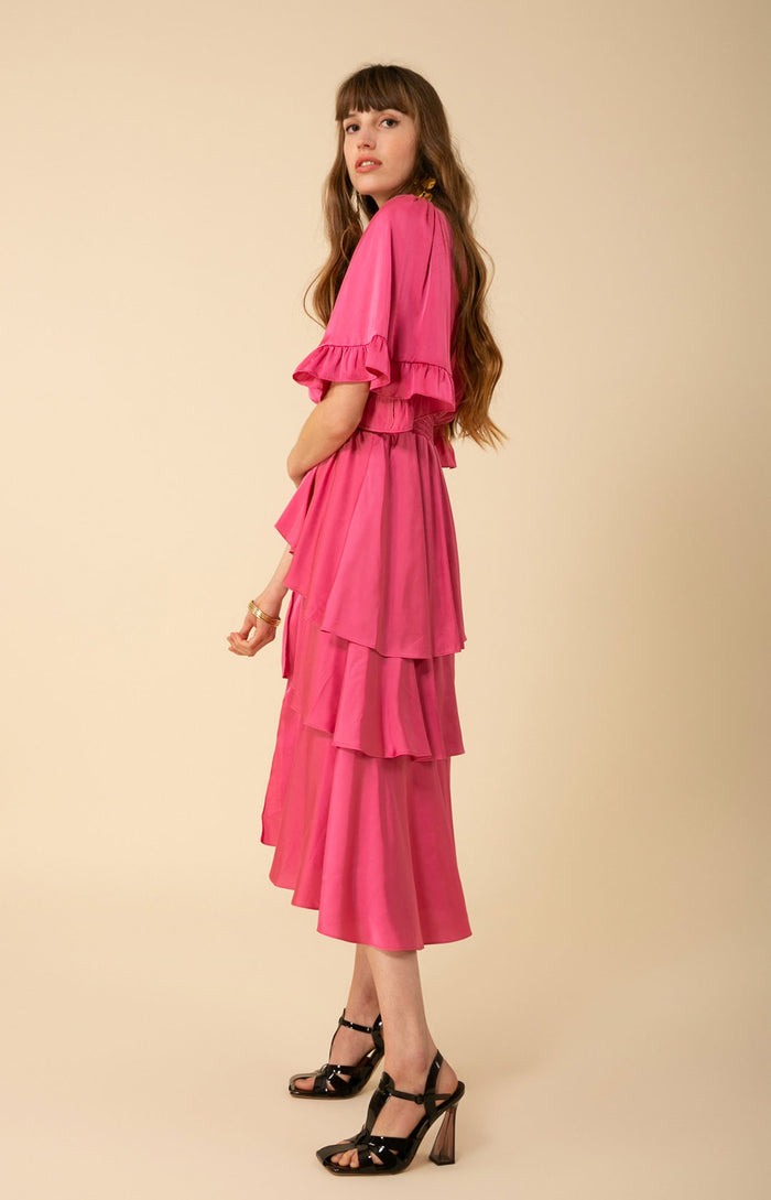 Hale Bob Joy Tiered Midi Dress