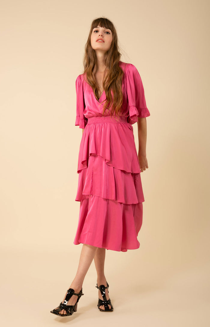 Hale Bob Joy Tiered Midi Dress
