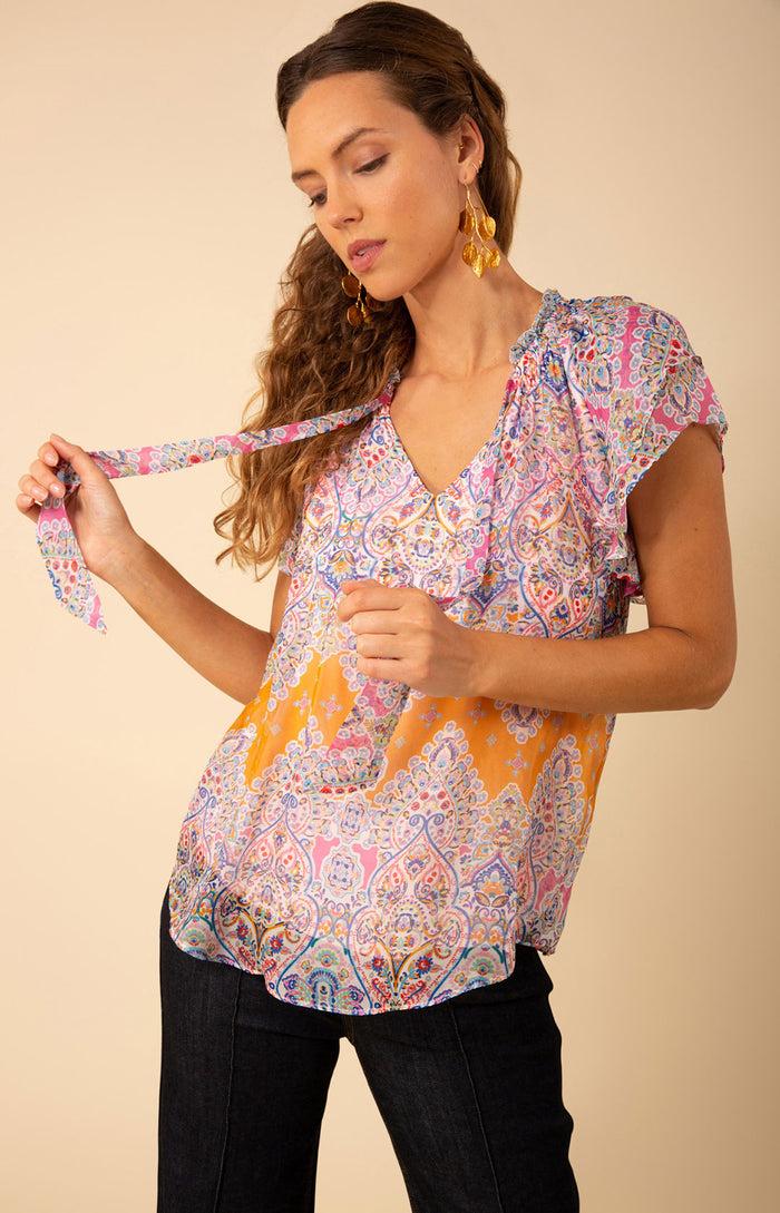 Hale Bob Julianna Chiffon Top