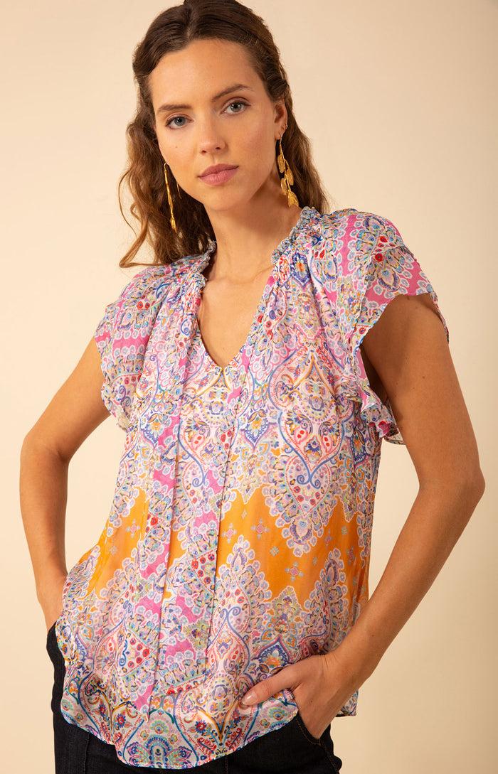 hale bob Julianna Chiffon Top