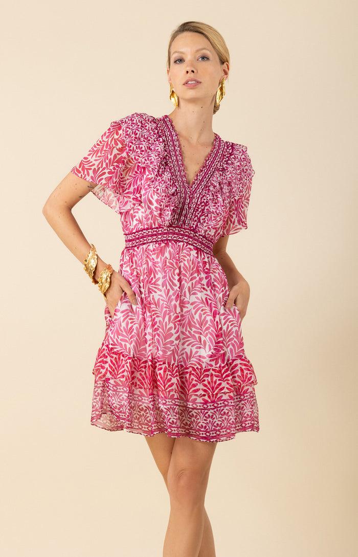 Hale Bob Julie Chiffon Dress