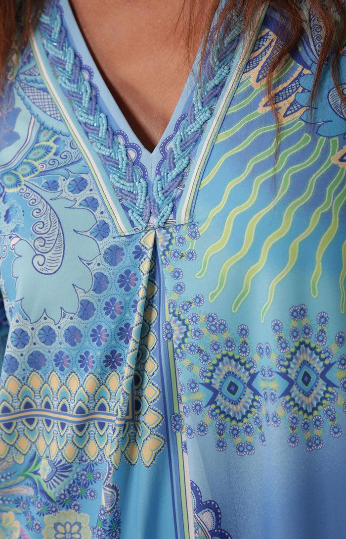 Hale Bob Juniper Jersey Dress Beaded