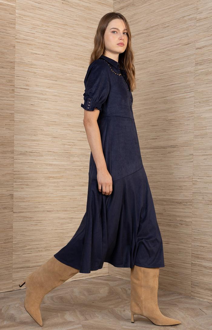 Hale Bob Kaisley Suede Dress