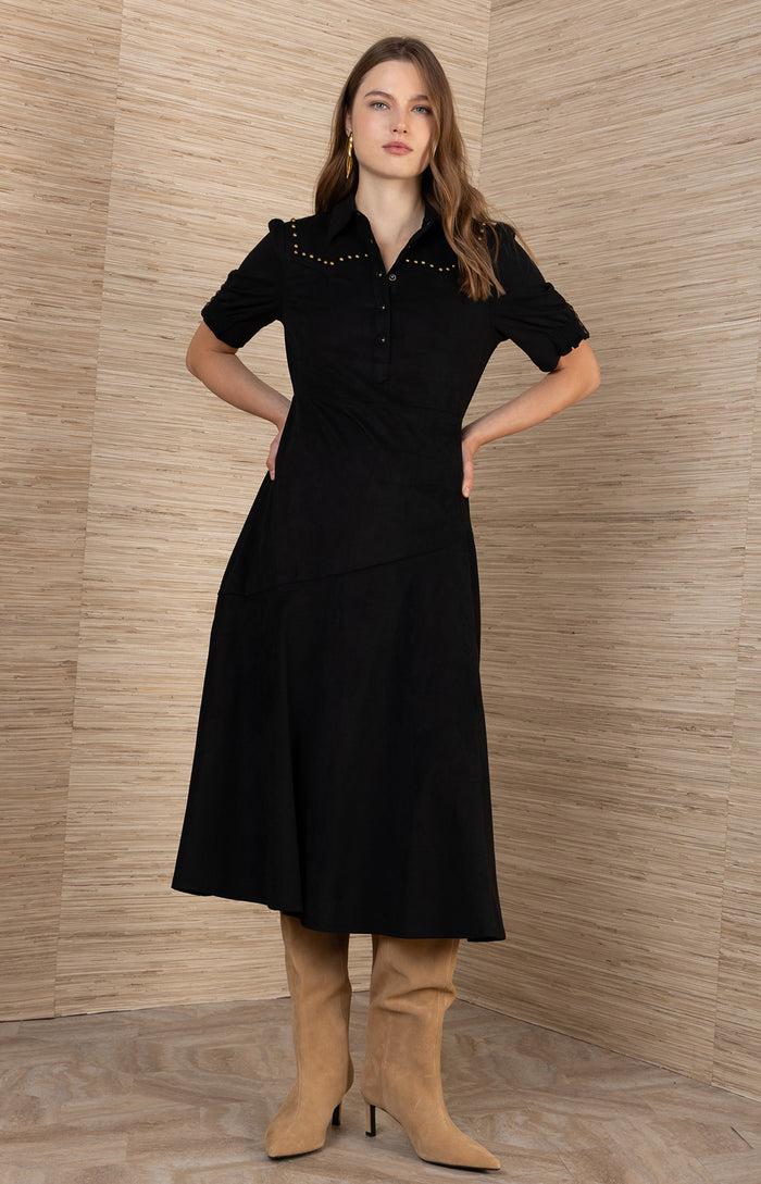 Hale Bob Kaisley Suede Dress