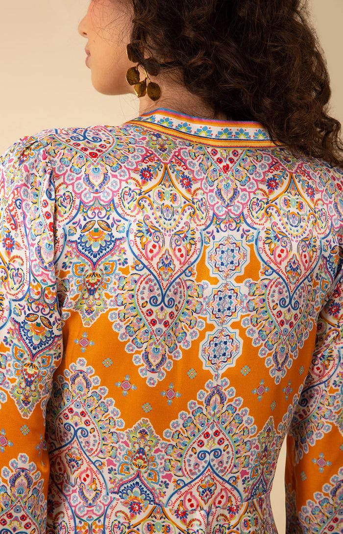 Hale Bob Kamila Charmeuse Shirtdress