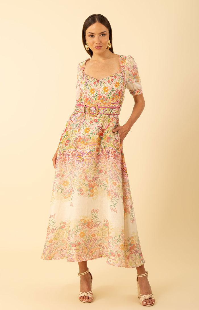 Hale Bob Kara Linen Maxi Dress