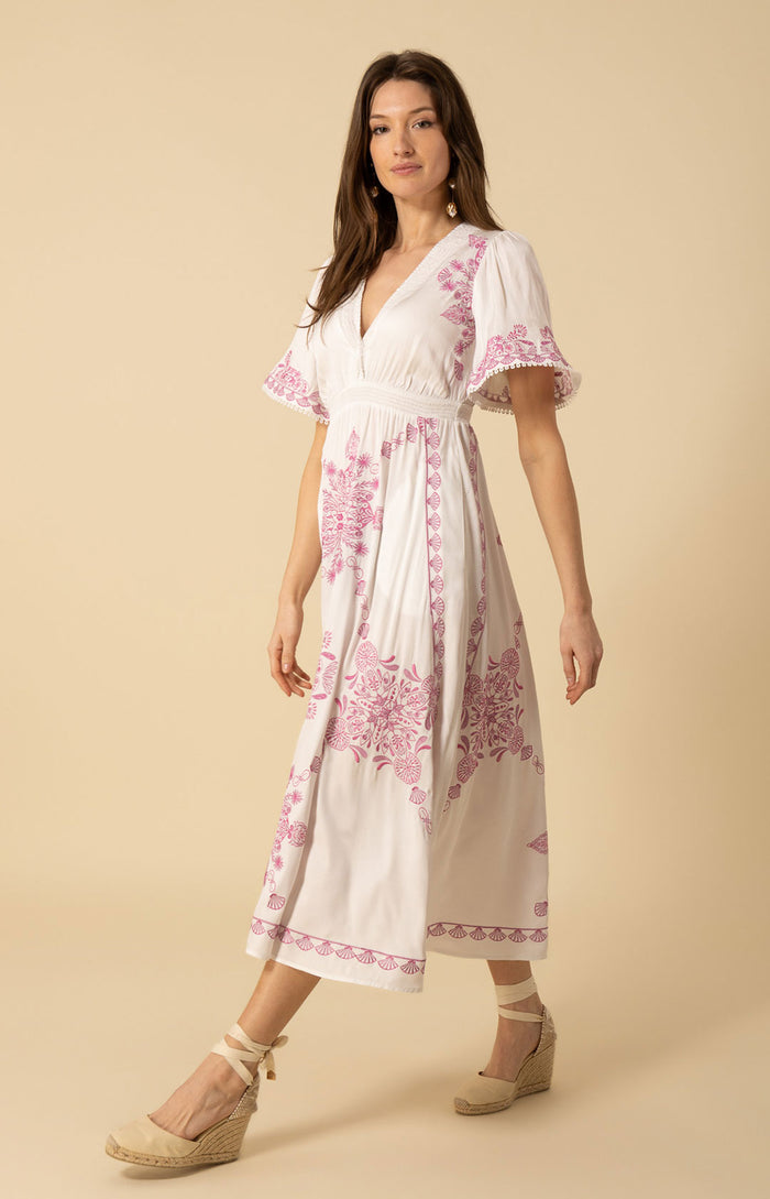 Hale Bob Katalina Embroidered Dress