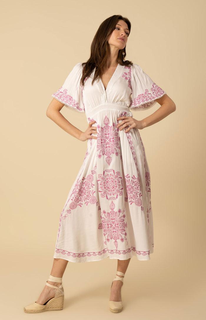 hale bob Katalina Embroidered Dress