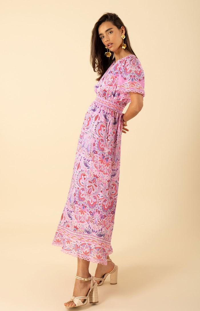 Hale Bob Katelyn Linen Maxi Dress