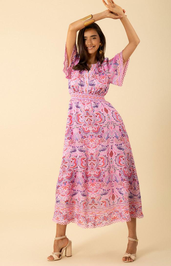 hale bob Katelyn Linen Maxi Dress