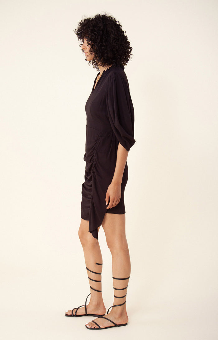 Hale Bob Keani Solid Draped Dress