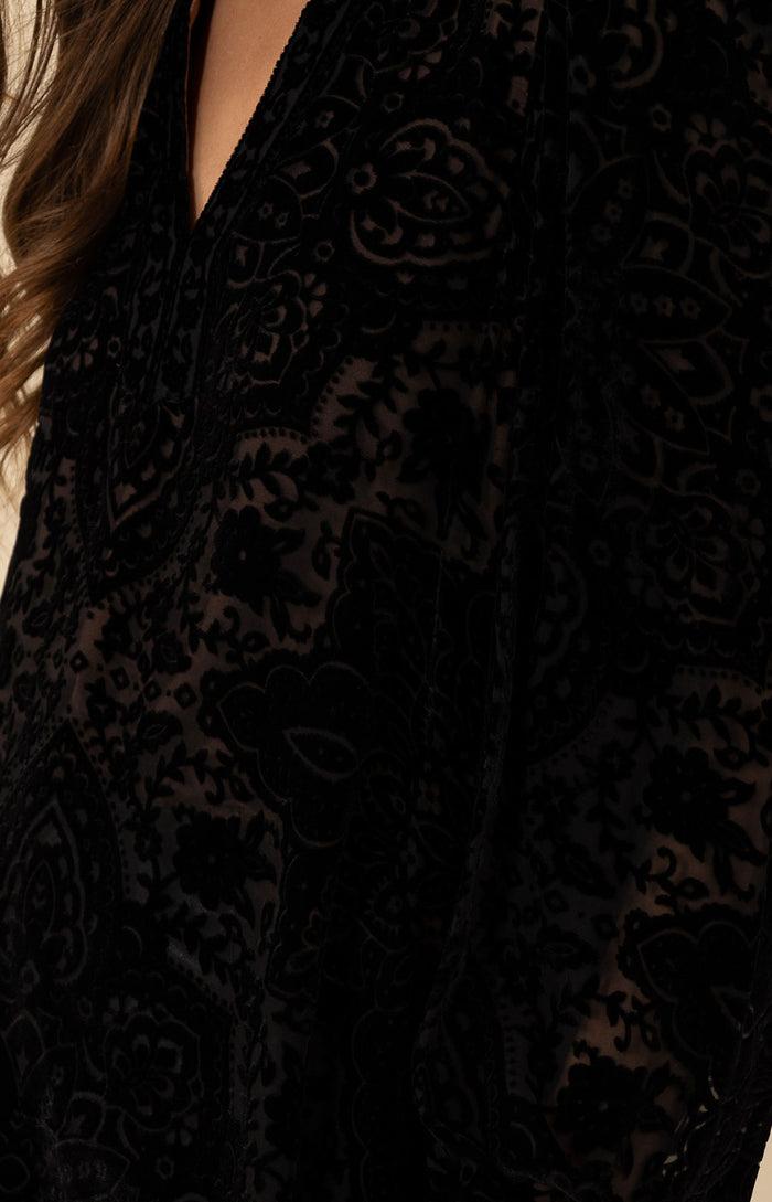 Hale Bob Keira Solid Velvet Burnout Top