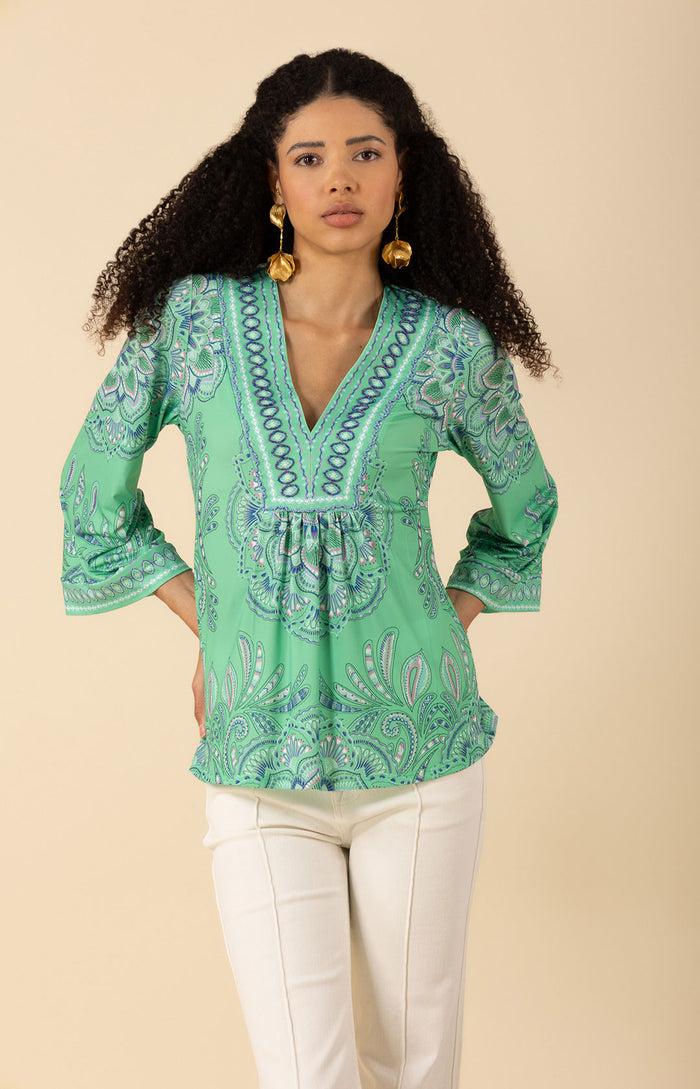 Hale Bob Kimber Jersey Beaded Top