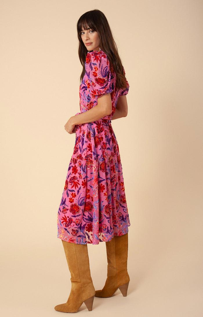Hale Bob Kimbra Velvet Burnout Dress