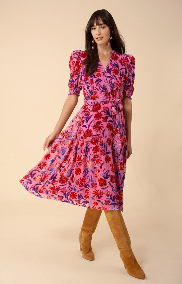 Hale Bob Kimbra Velvet Burnout Dress