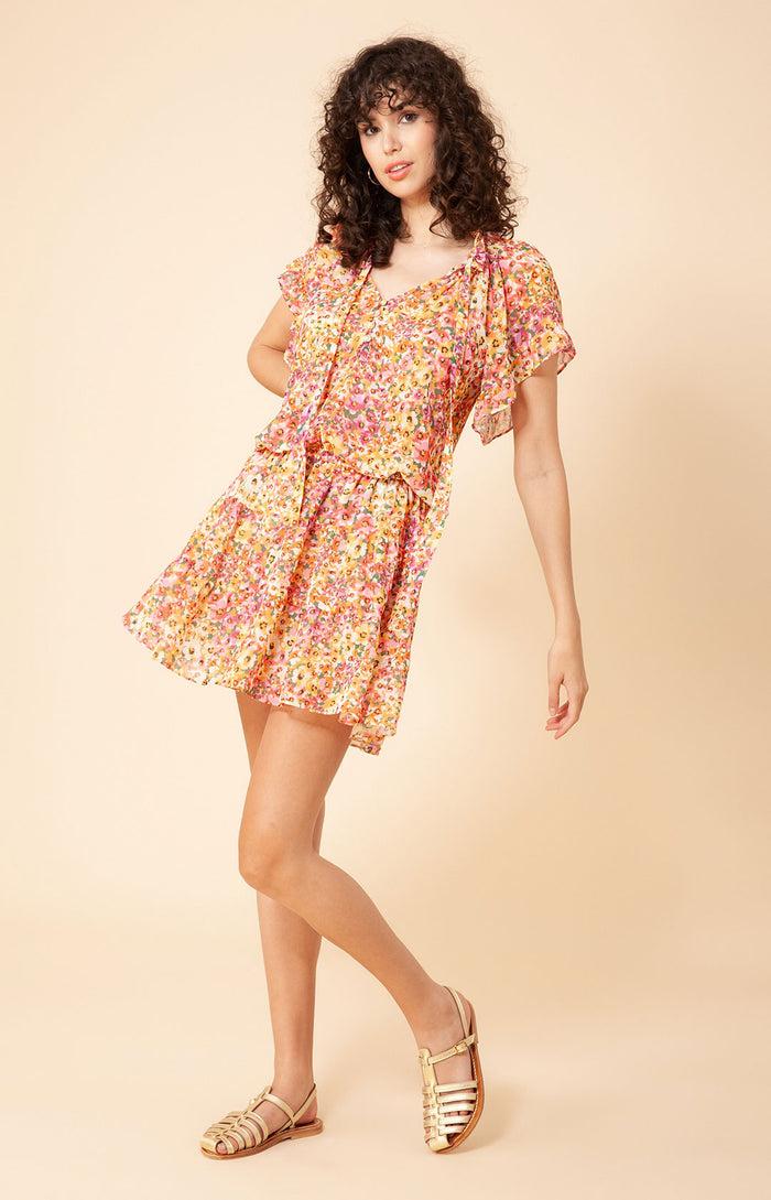 hale bob Kya Chiffon Blouson Dress