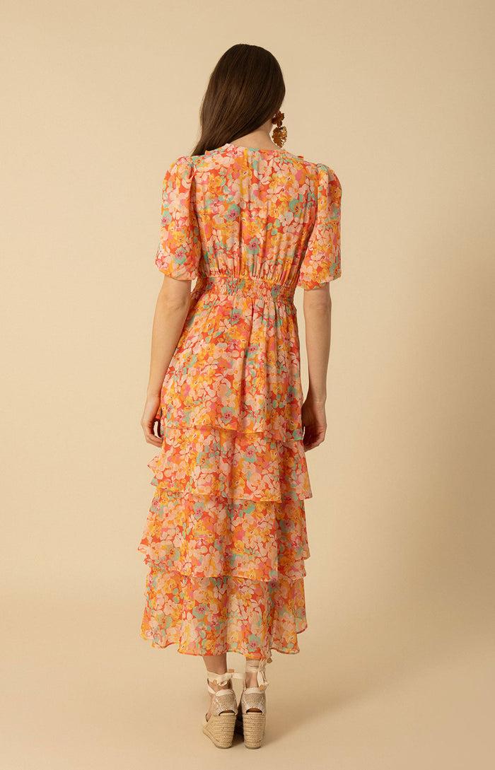 Hale Bob Lainey Tiered Chiffon Dress