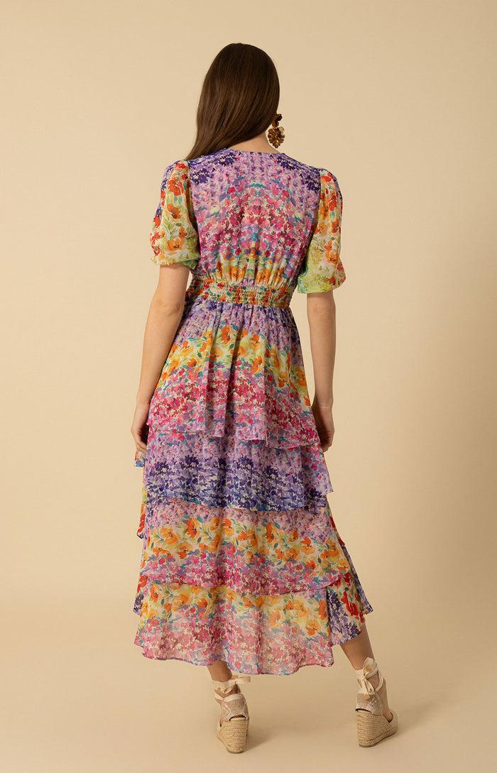Hale Bob Lainey Tiered Chiffon Dress