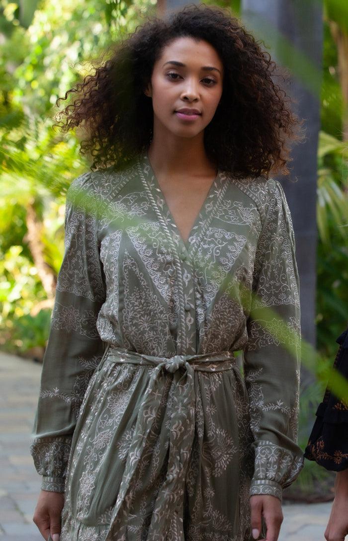 Hale Bob Lavinia Embroidered Maxi