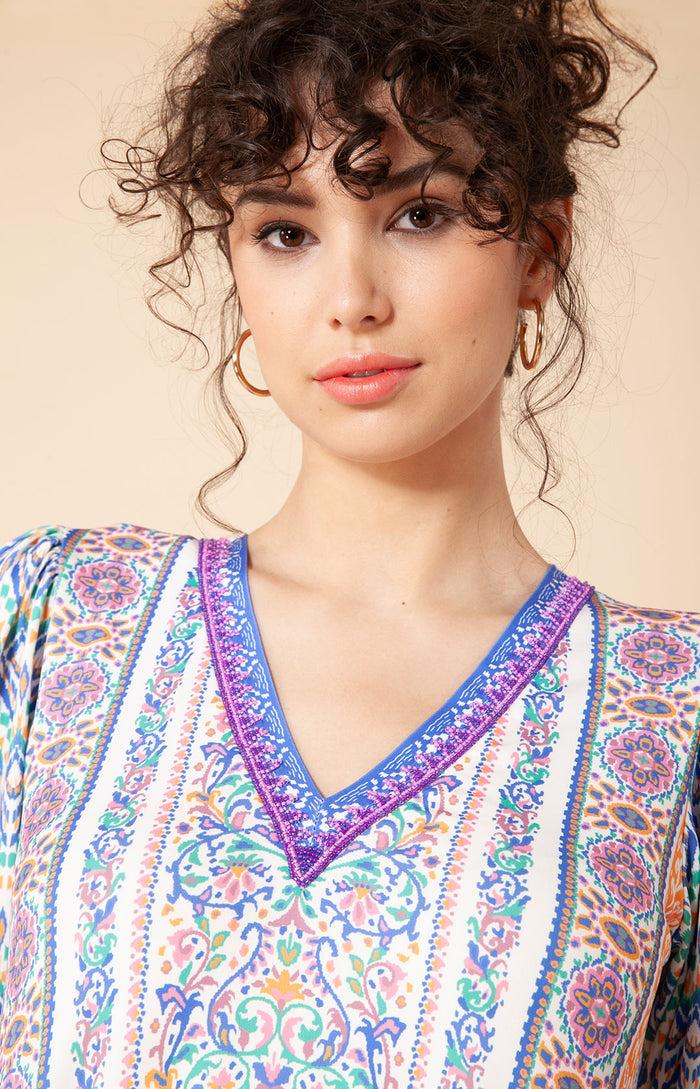 Hale Bob Leanna Jersey Dress Beaded