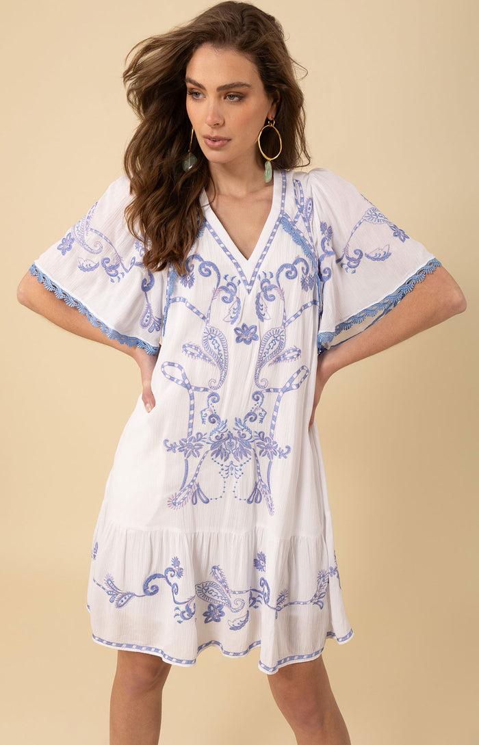 Hale Bob Lennox Embroidered Dress