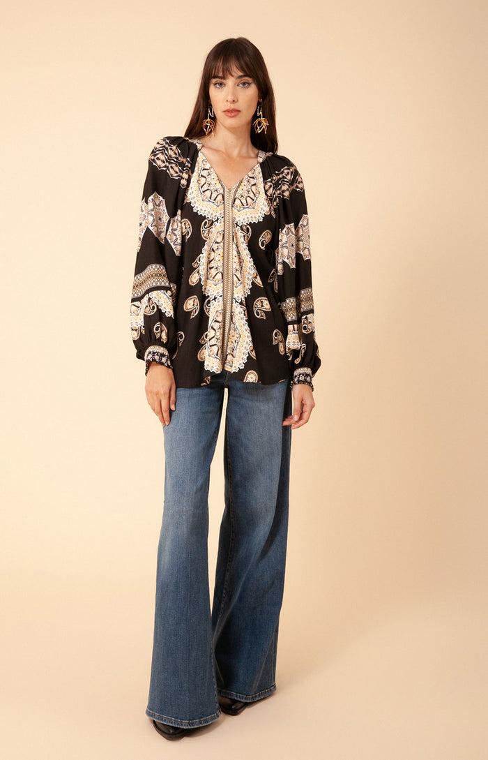 Hale Bob Levi Crepe Top