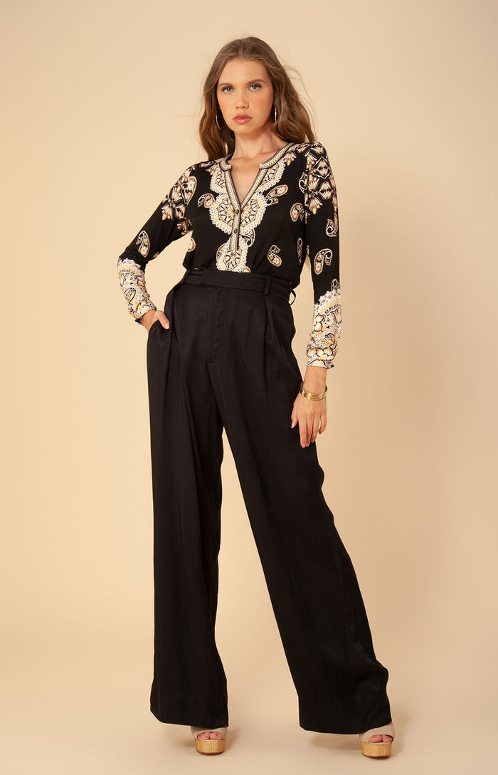 Hale Bob Leya Solid Twill Pant