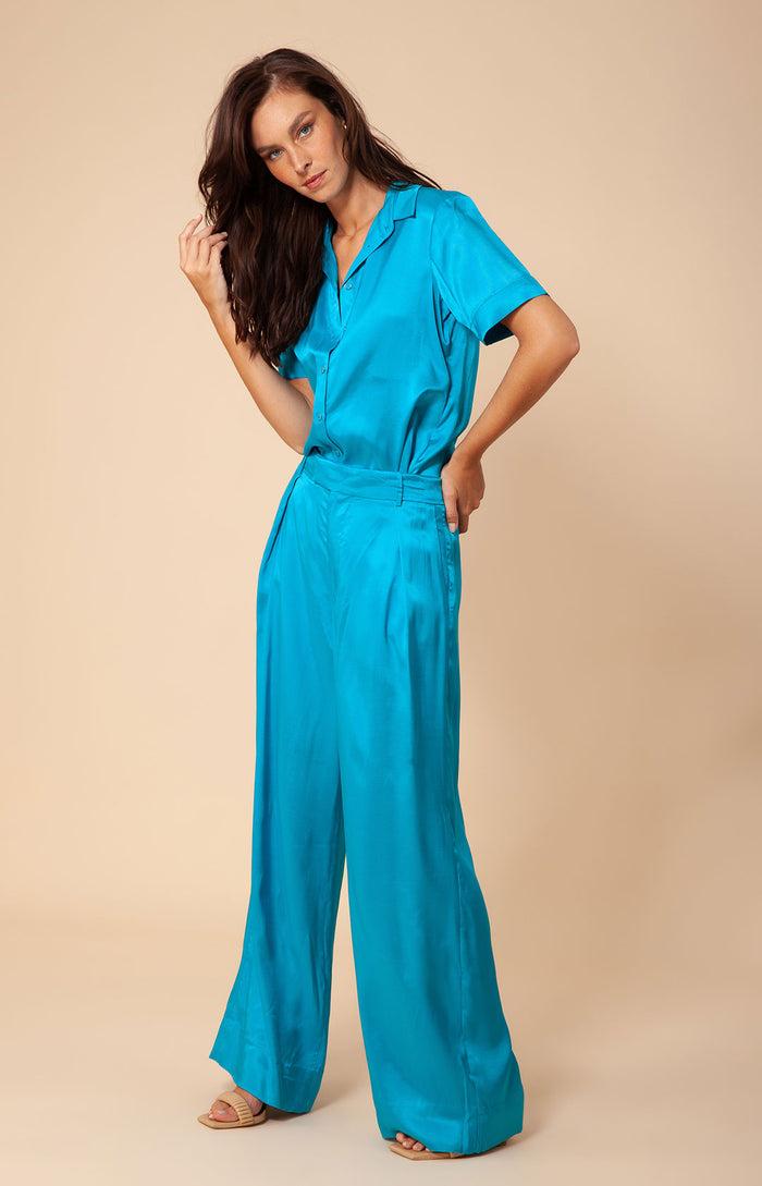 Hale Bob Liberty Solid Button Up Top