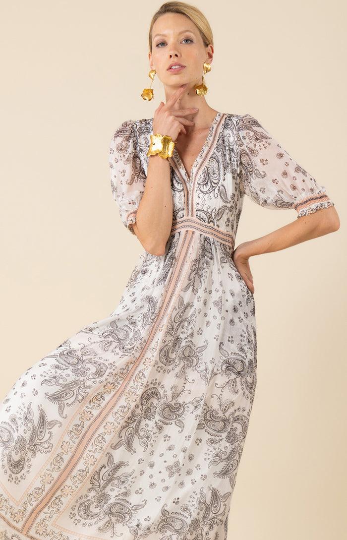 Hale Bob Lilian Chiffon Maxi Dress