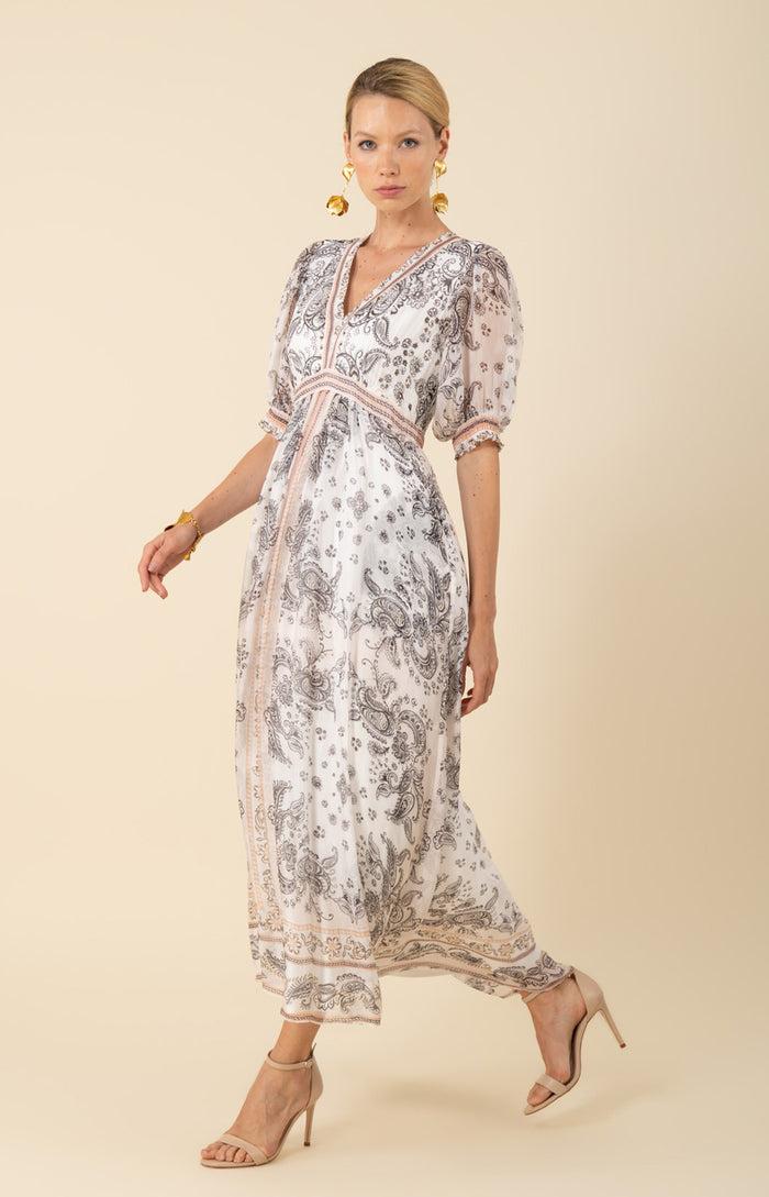 Hale Bob Lilian Chiffon Maxi Dress