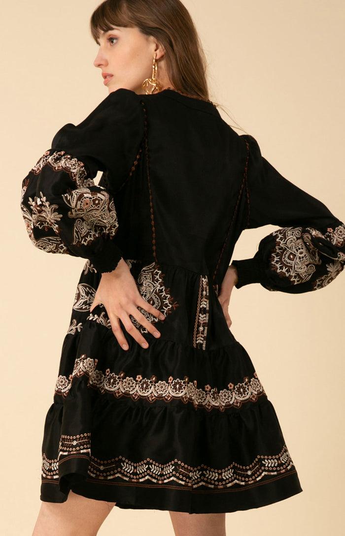 Hale Bob Lily Embroidered Dress