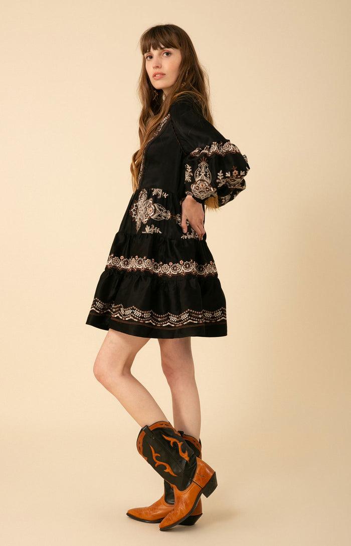 Hale Bob Lily Embroidered Dress
